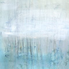 Franka Just . Blaues Schilf . Acryl, Kohle auf Leinwand . 60 x 60 cm . 2016